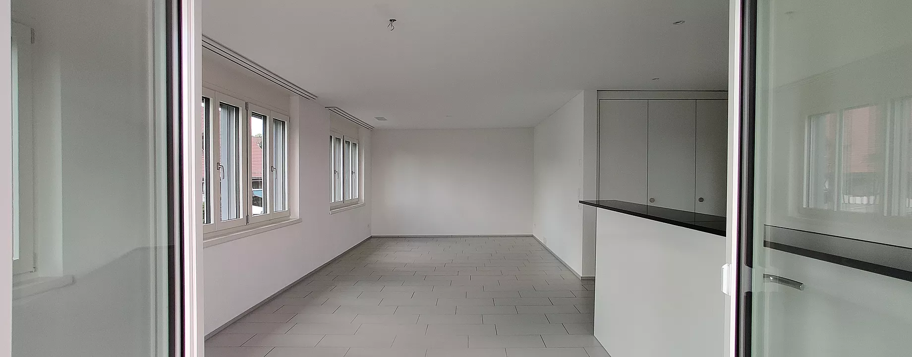 Sicht Terrasse in Wohnzimmer